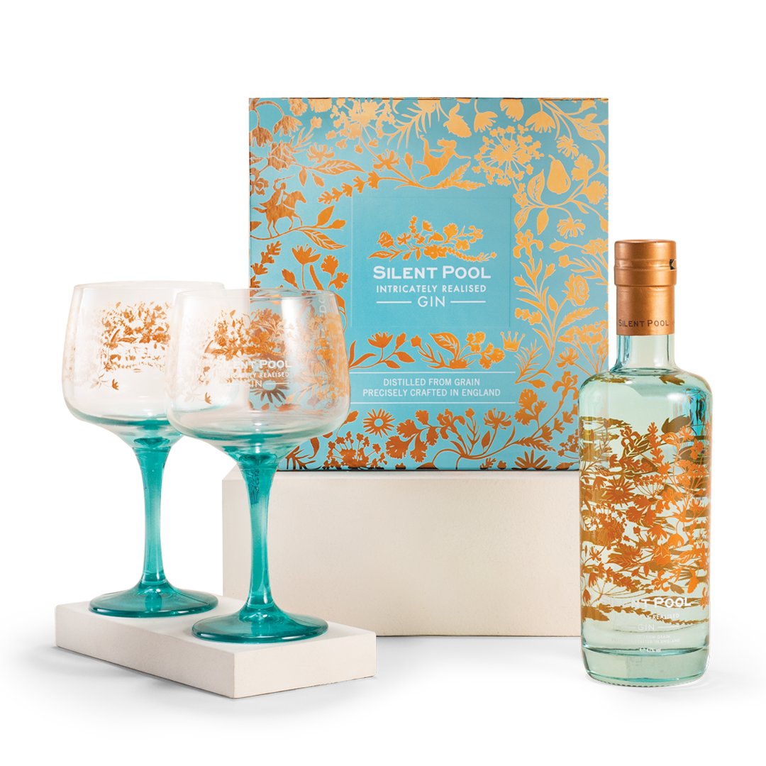 Silent Pool Gin & Glasses Gift Set - Delivery From October