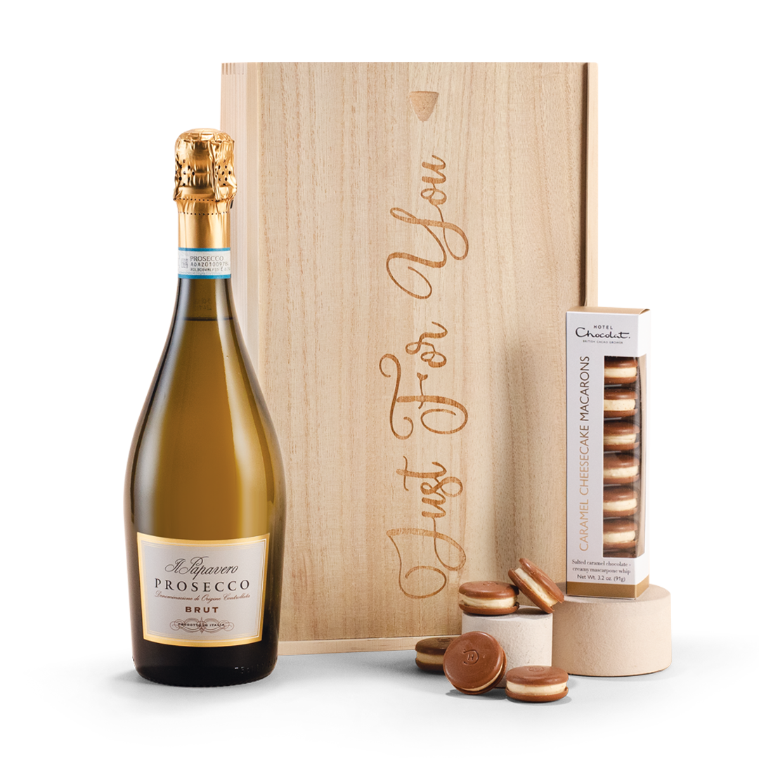 Hotel Chocolat Macarons & Prosecco Gift Set - Delivery From Mid October