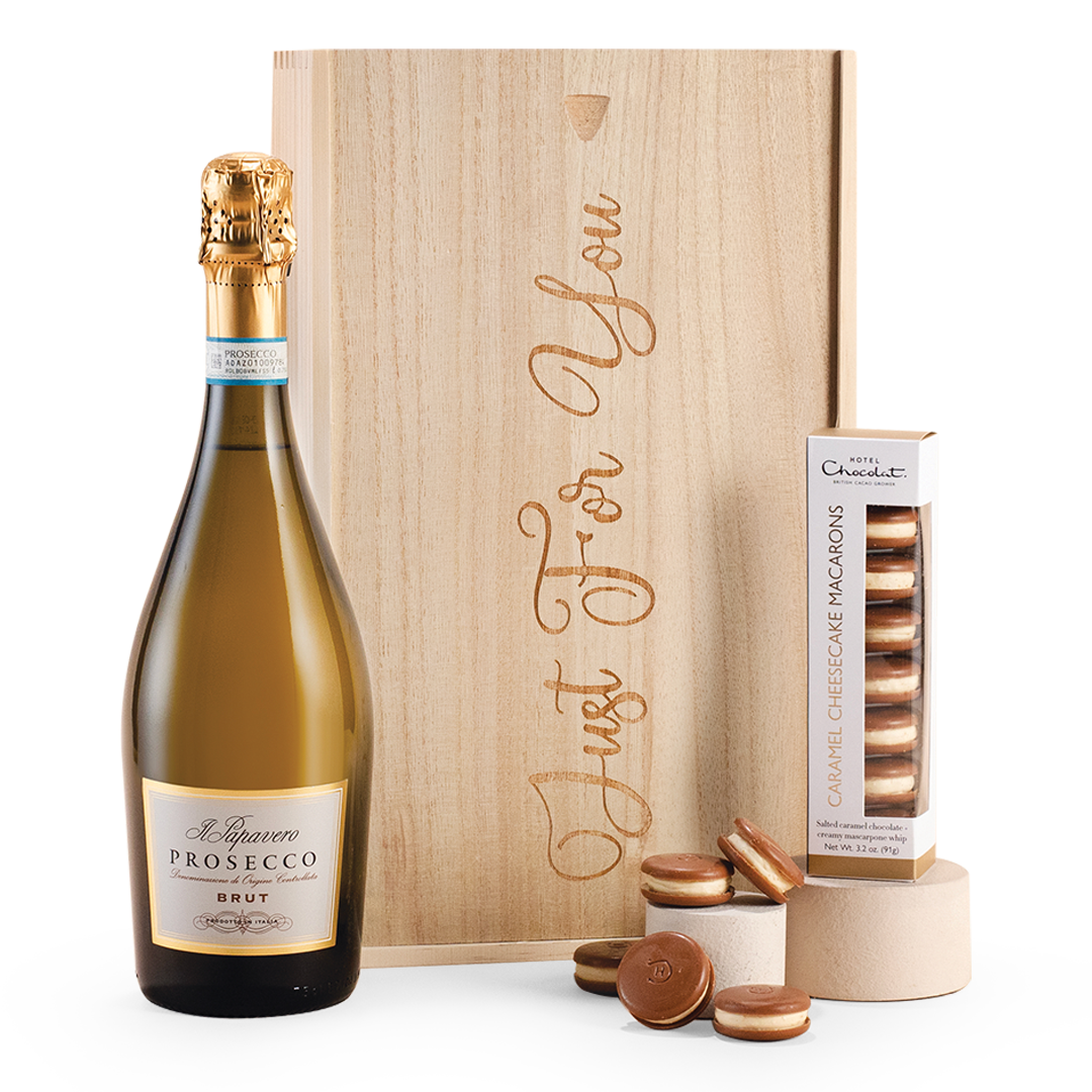 Hotel Chocolat Macarons & Prosecco Gift Set